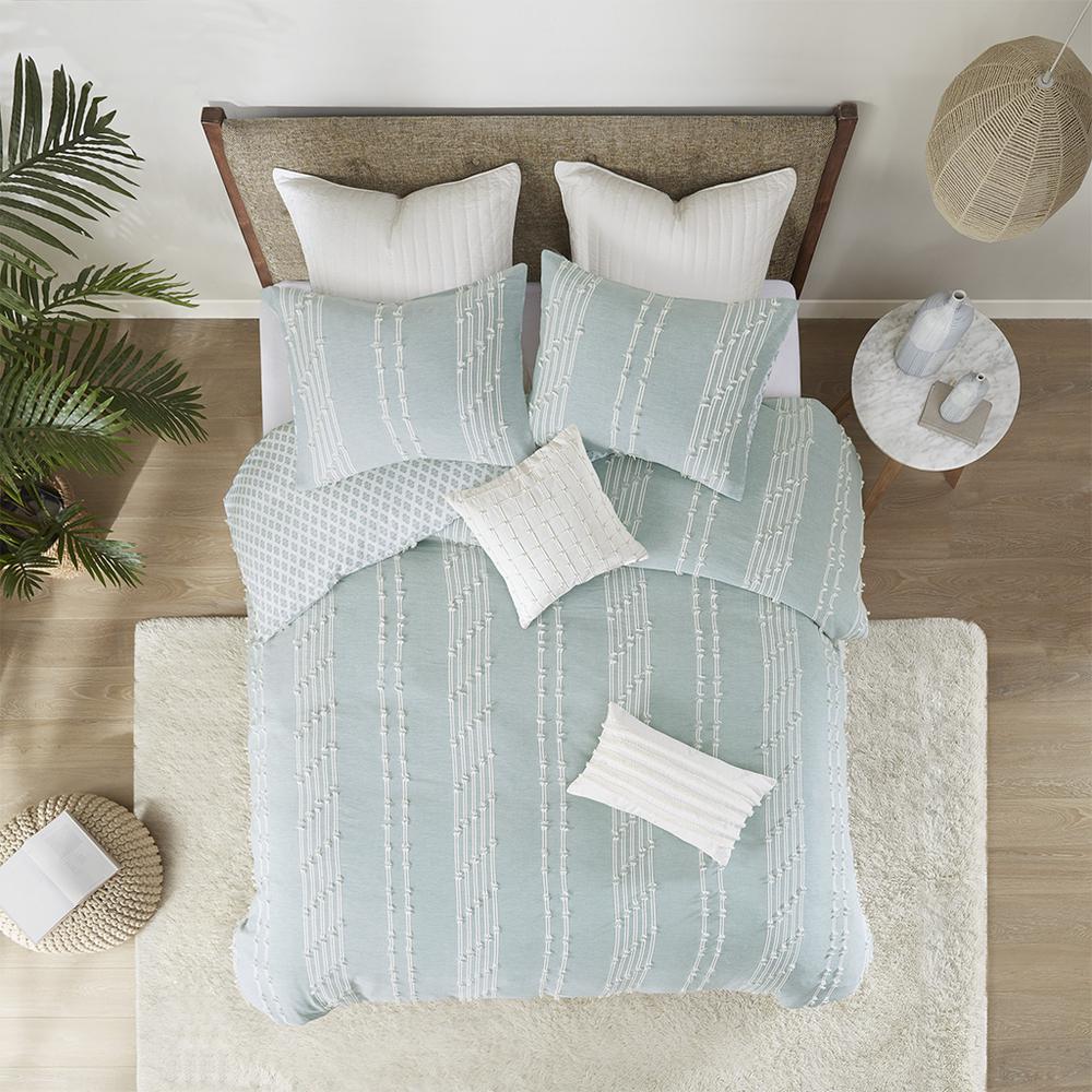 Kara Aqua Cotton Jacquard Comforter Mini Set, Belen Kox. Picture 4