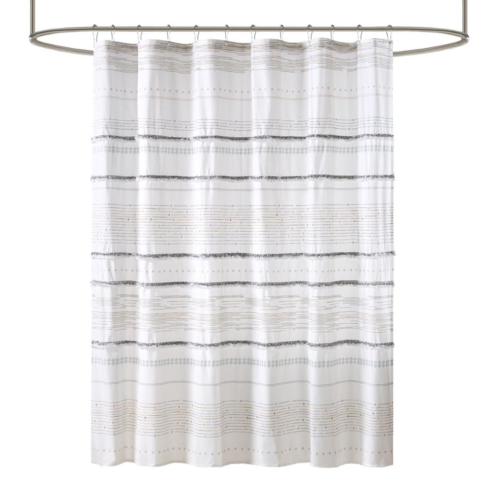 Cotton Printed Shower Curtain with Trims. Picture 5