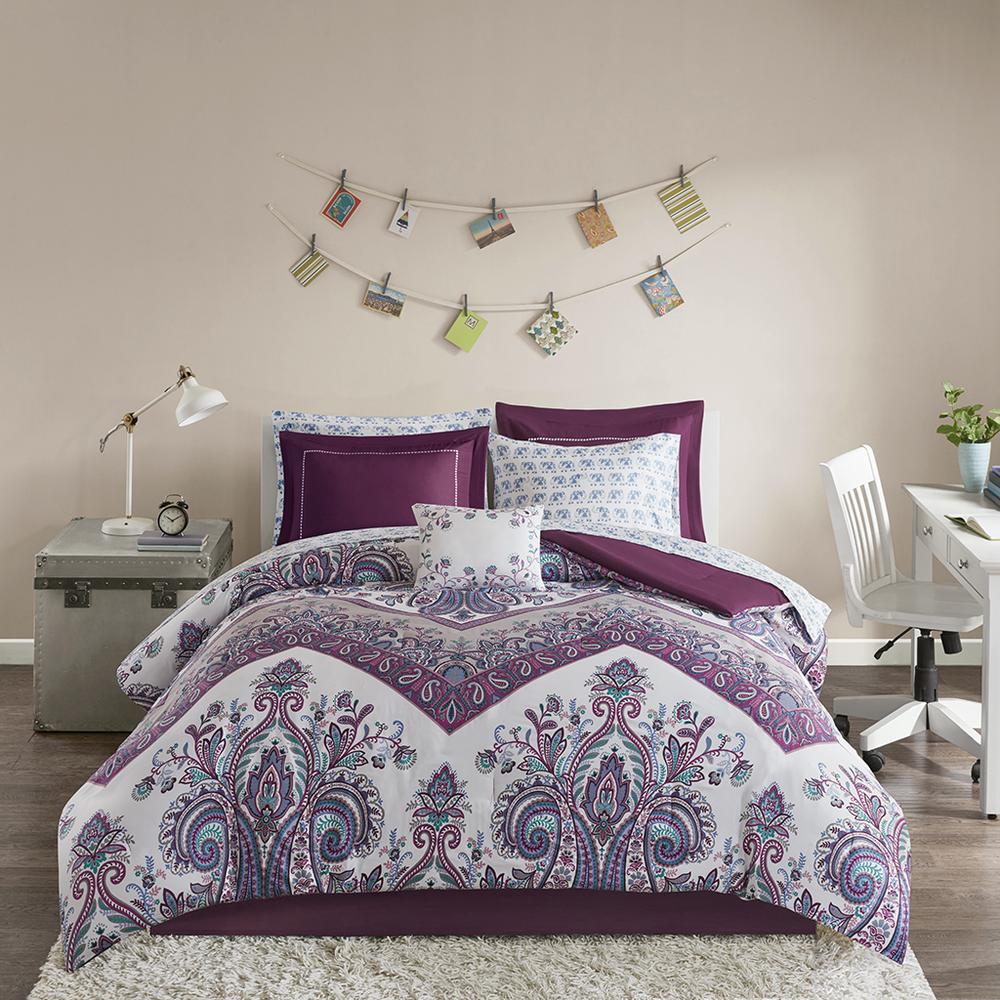 Tulay Boho Bed and Sheet Set - Purple, Belen Kox. Picture 1
