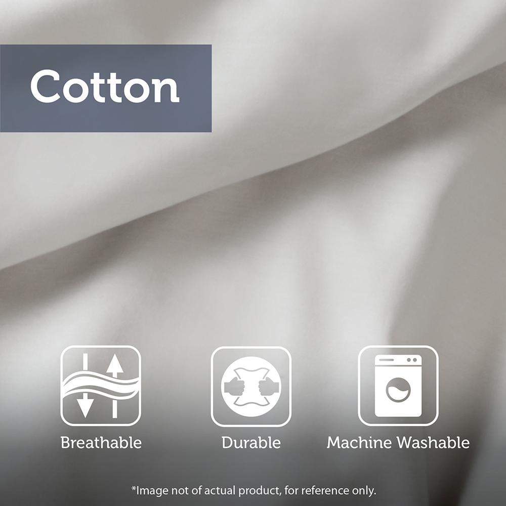 3 Piece Cotton Seersucker Comforter Set. Picture 5