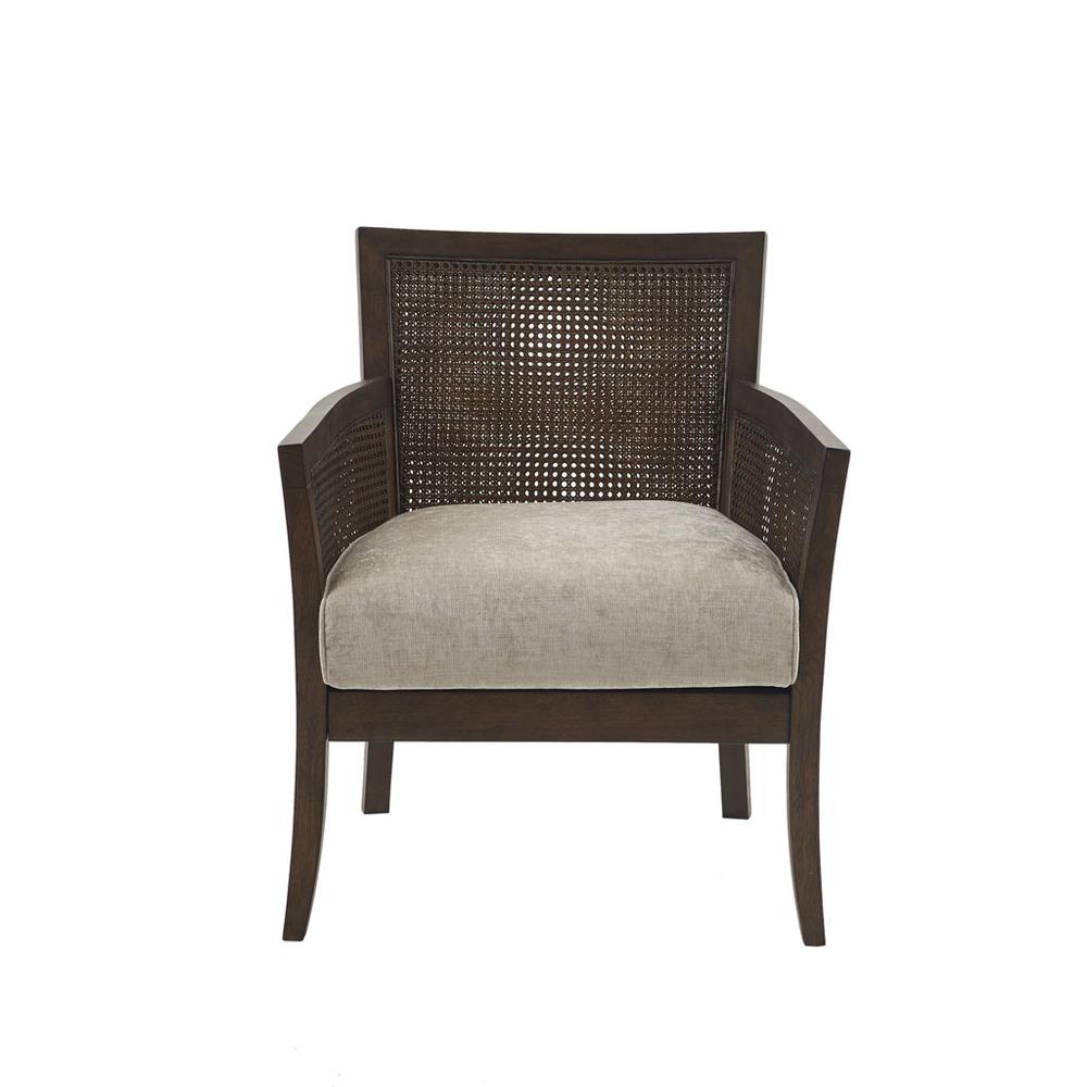 Velvet Upholstered Accent Chair, Cream, Belen Kox. Picture 2