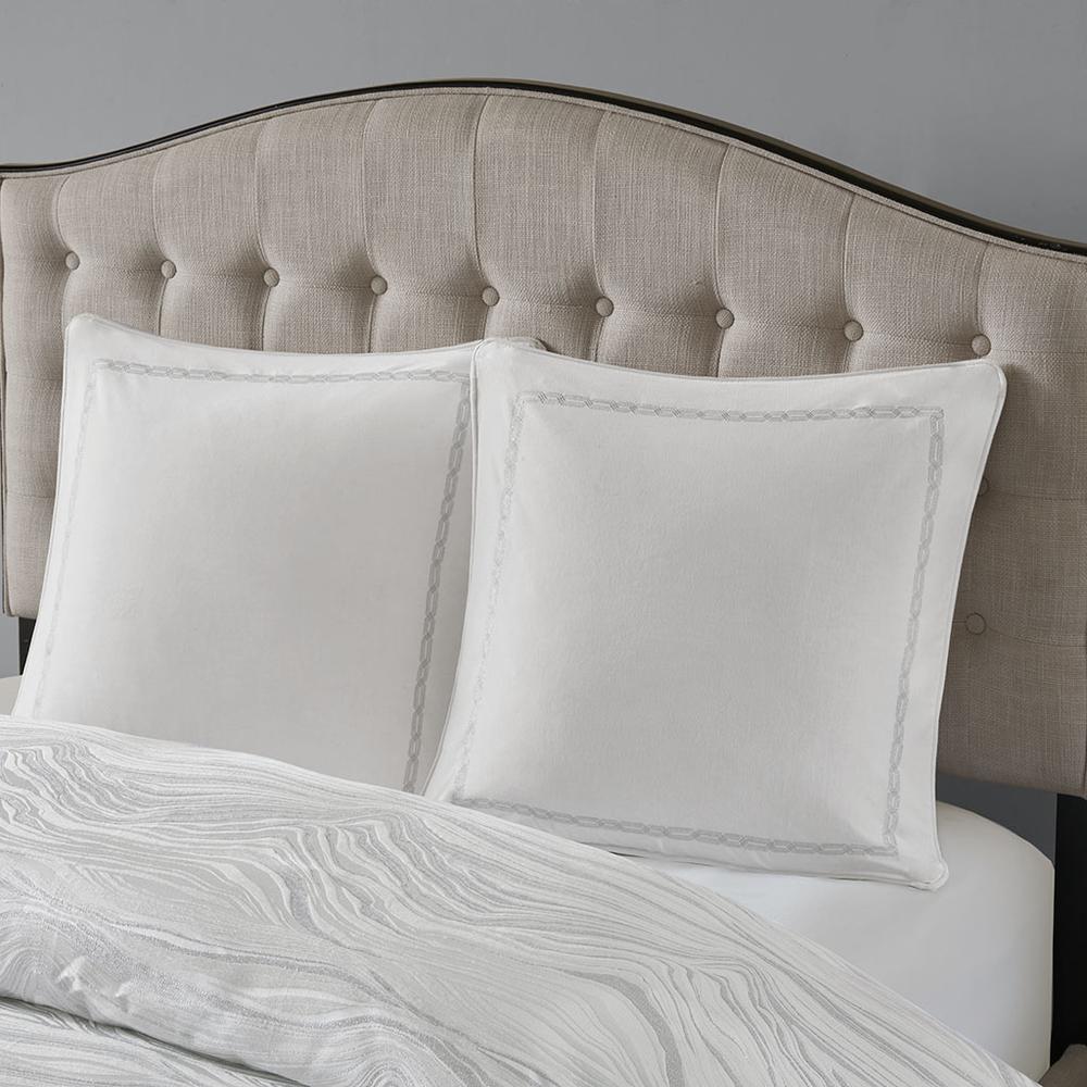 Modern and Elegant Metallic Jacquard 8 Piece Comforter Set, Belen Kox. Picture 1