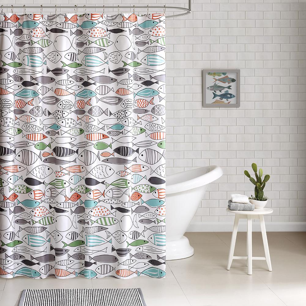 Cotton Printed Shower Curtain. Picture 3
