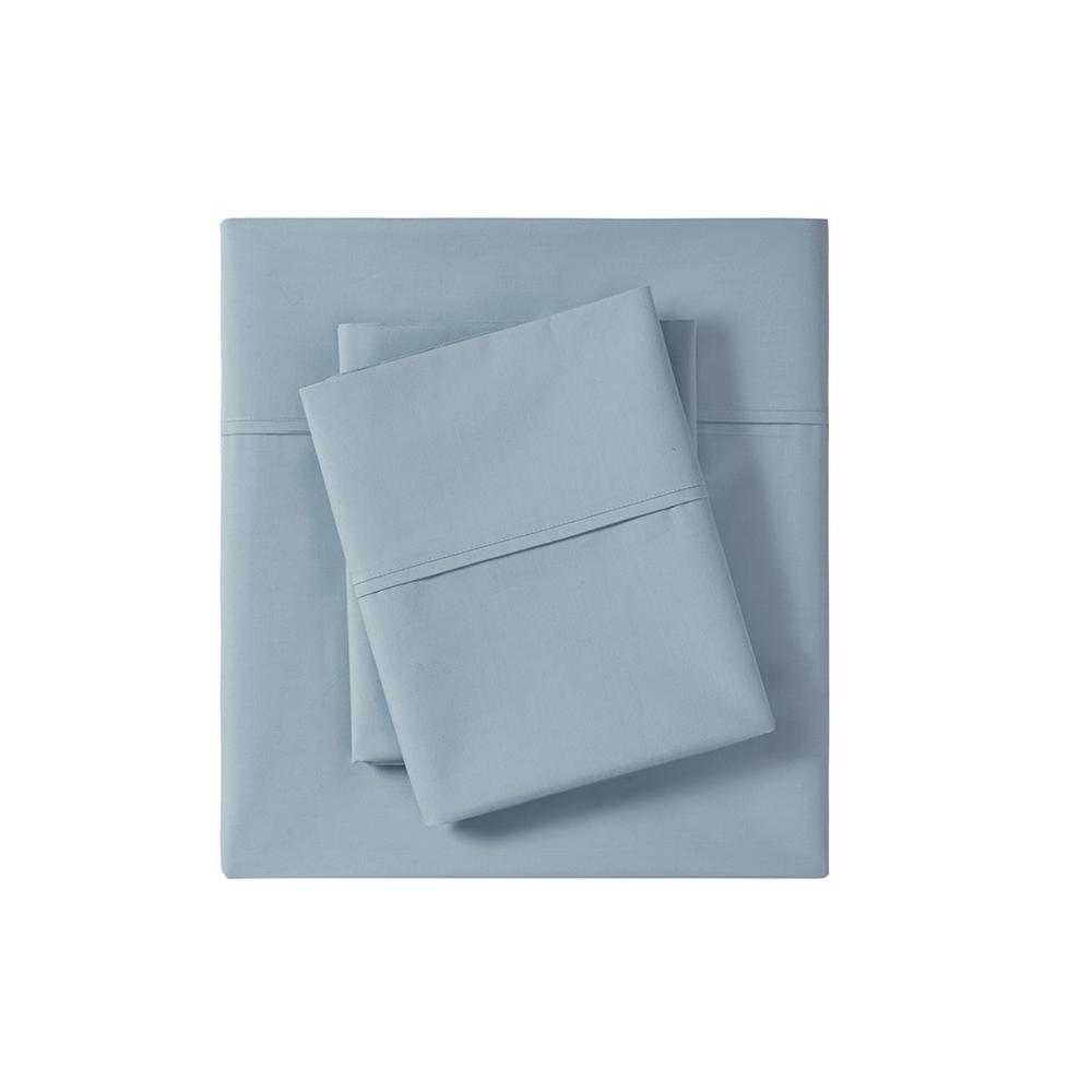 Luxe Teal Peached Percale Sheet Set, Belen Kox. Picture 1