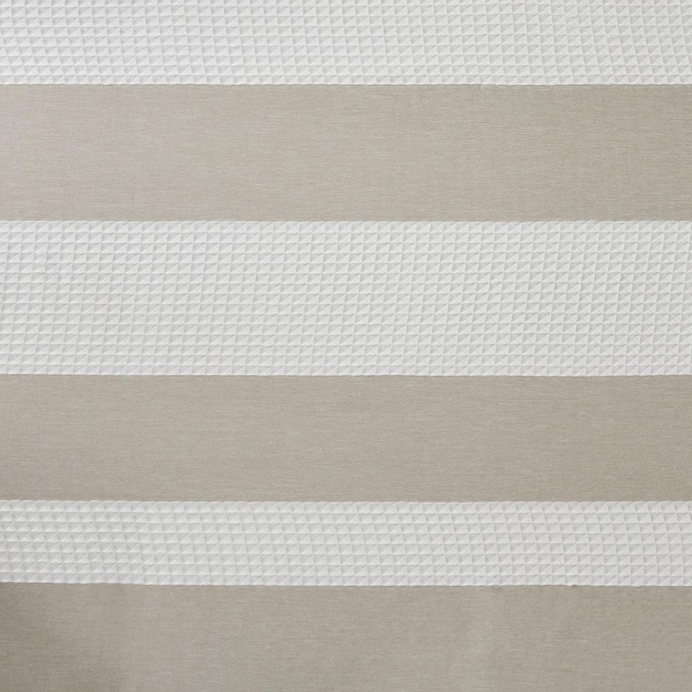 Taupe Waffle Weave Shower Curtain, Belen Kox. Picture 2