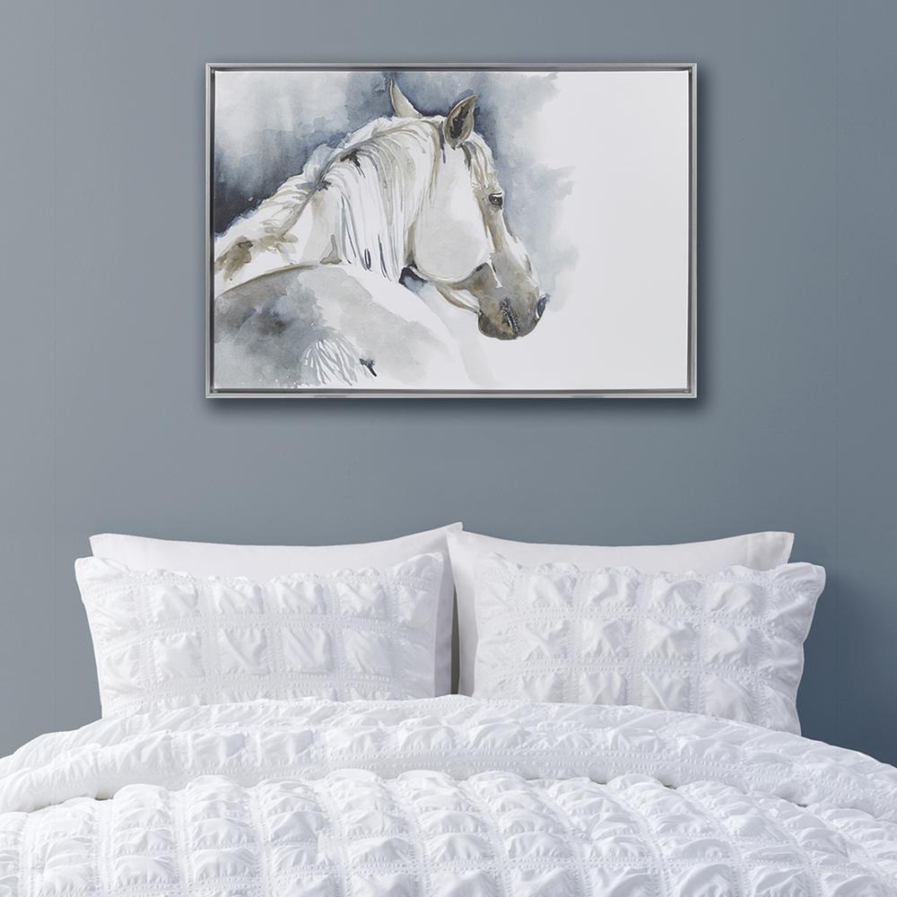 Hand Embellished Horse Framed Canvas Wall Art. Picture 1