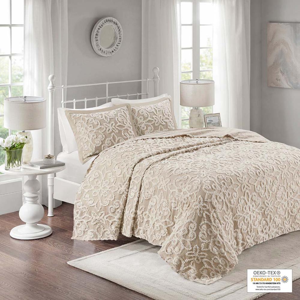 3 piece Tufted Cotton  bedspread  set. Picture 4