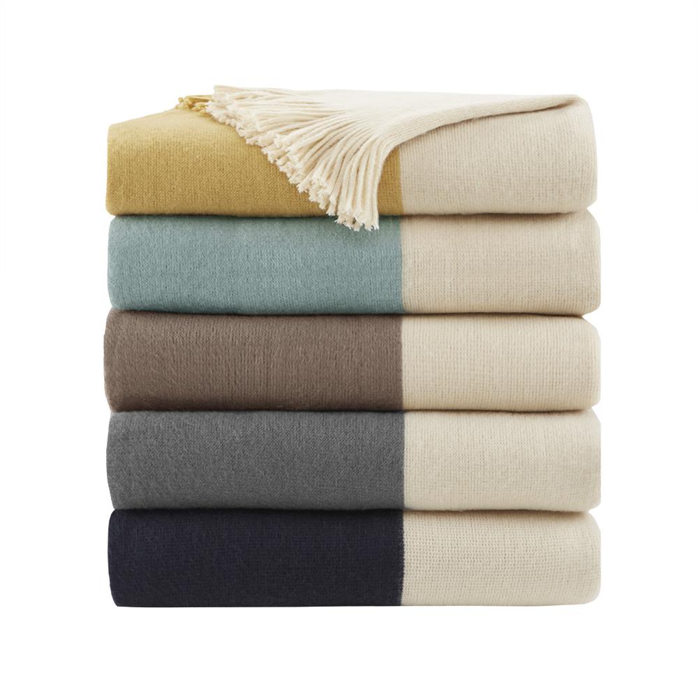 100% Acrylic Color Block Faux Cashmere Throw,II50-238. Picture 10