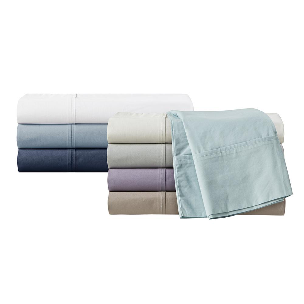200 Thread Count Relaxed Cotton Percale Sheet Set. Picture 5