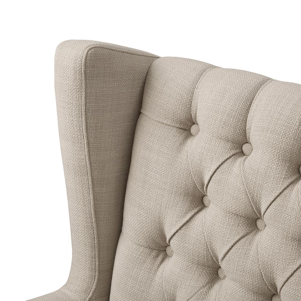 Button Tufted Wing Chair. Picture 2