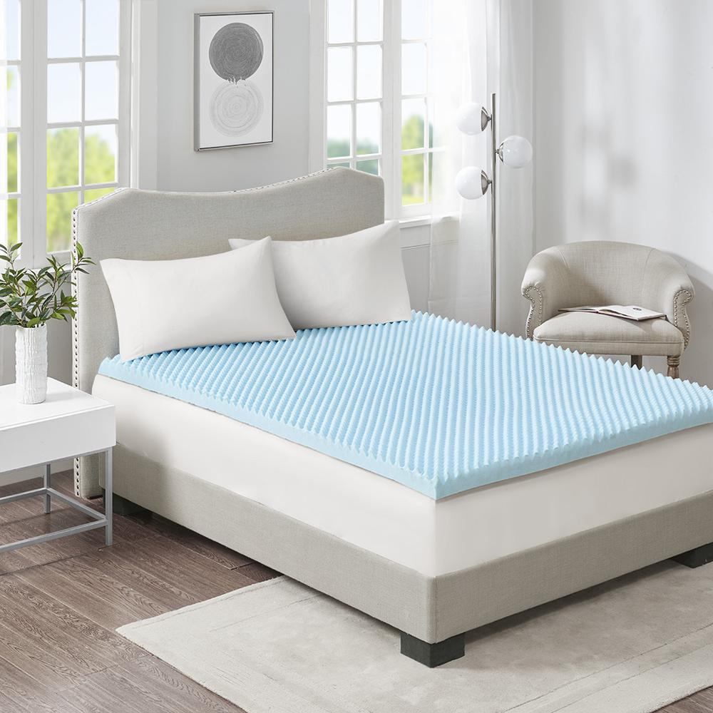 All Season Reversible Hypoallergenic Cooling Mattress Topper. Picture 4
