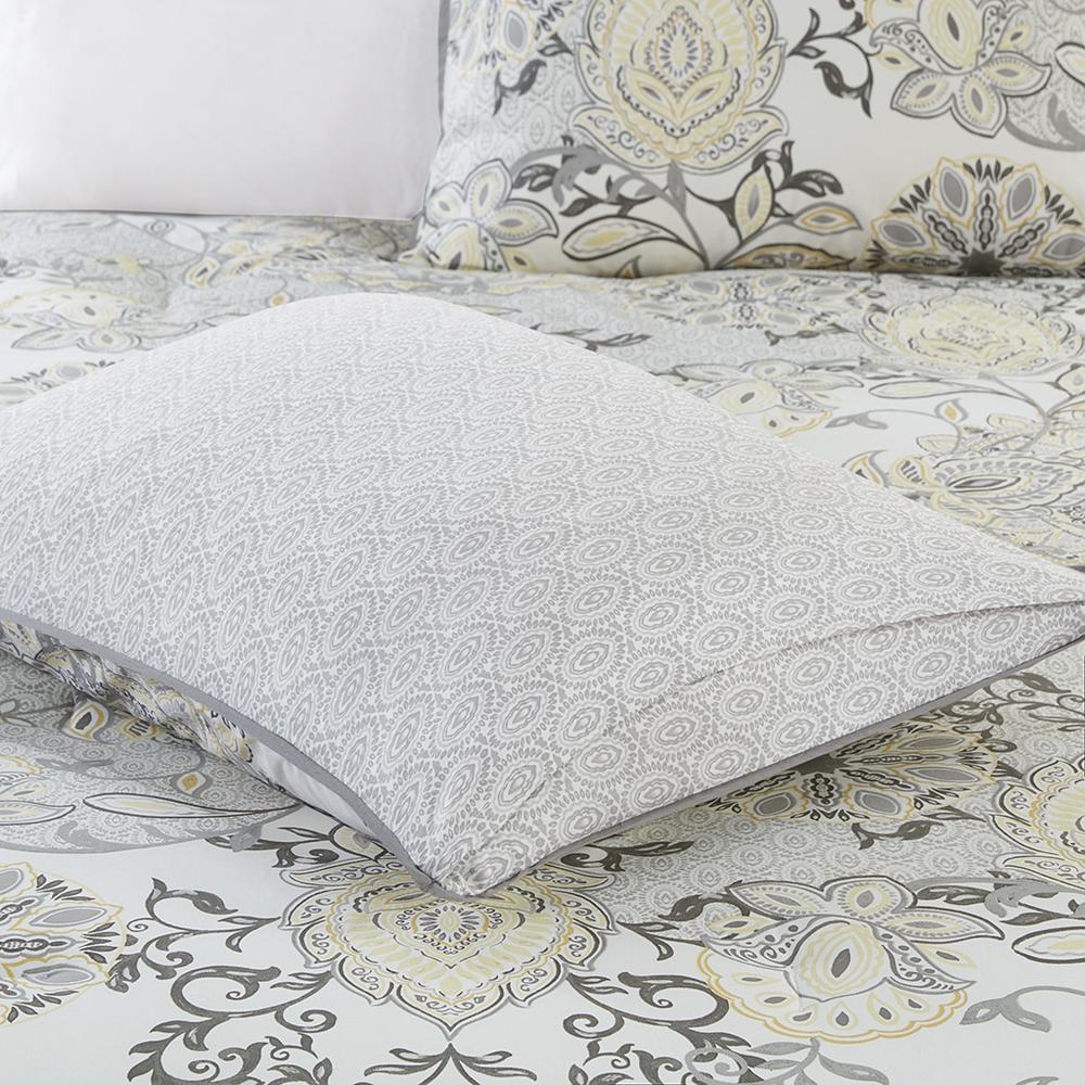 8 Piece Cotton Floral Printed Reversible Comforter Set. Picture 3