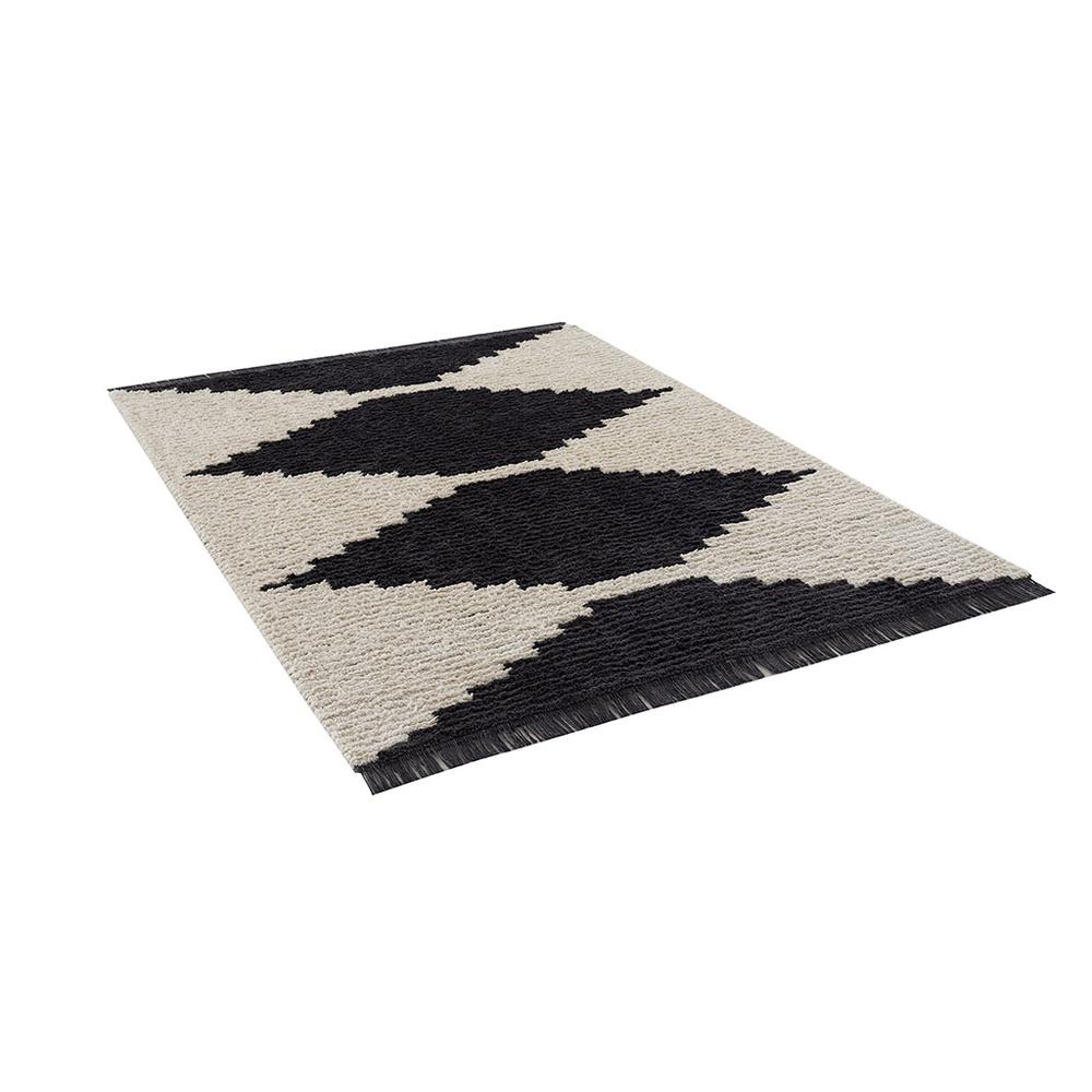 Black & Ivory Modern Area Rug. Picture 1
