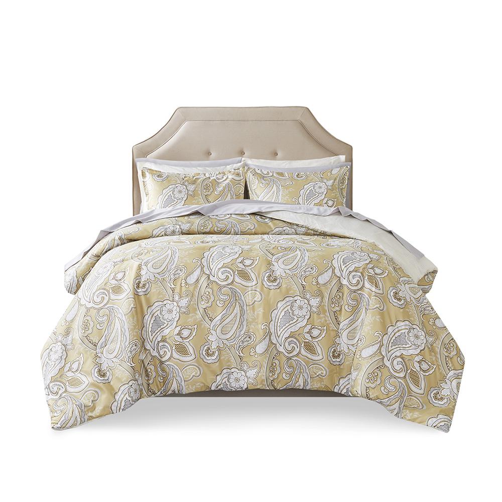 Paisley Print 9 Piece Comforter Set with Sheets. Picture 4