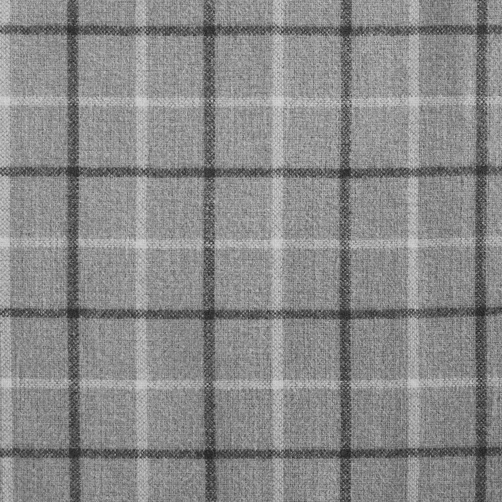Plaid Rod Pocket and Back Tab Curtain Panel with Fleece Lining. Picture 1