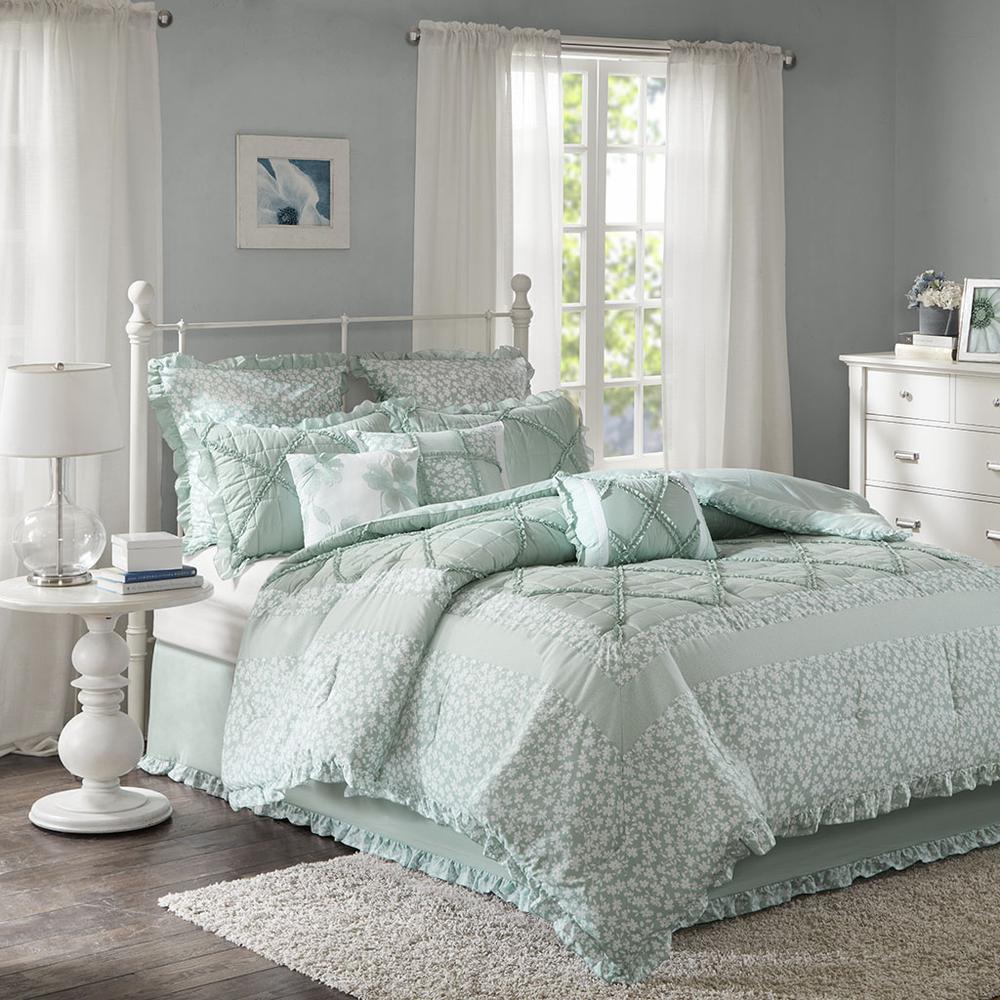 100% Cotton Percale Printed Pieced Tufted 9pcs Comforter Set,MP10-3631. Picture 2