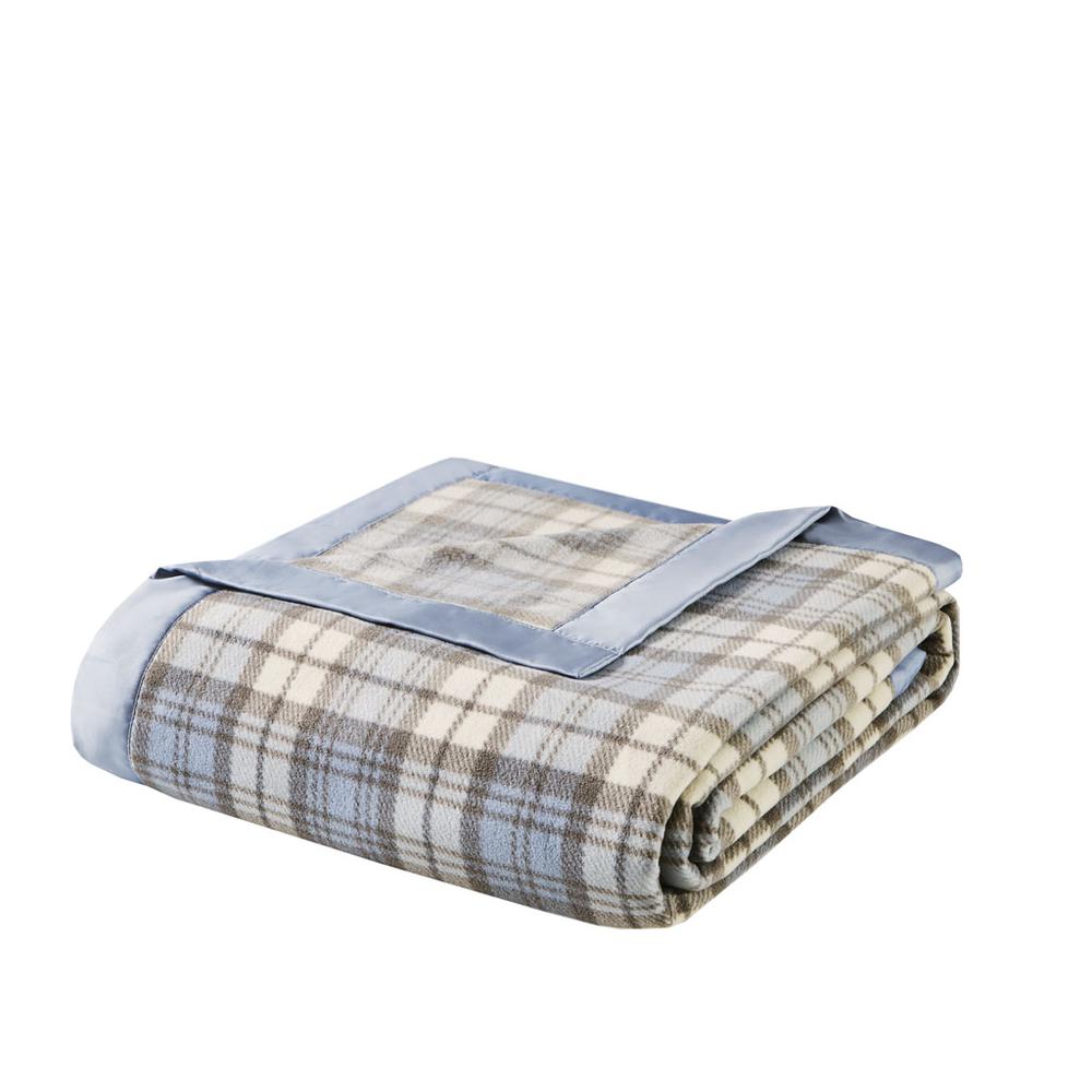100% Polyester Printed Knitted Micro Fleece Blanket w/ 2" Matte Satin Binding,BL51-0688. Picture 6