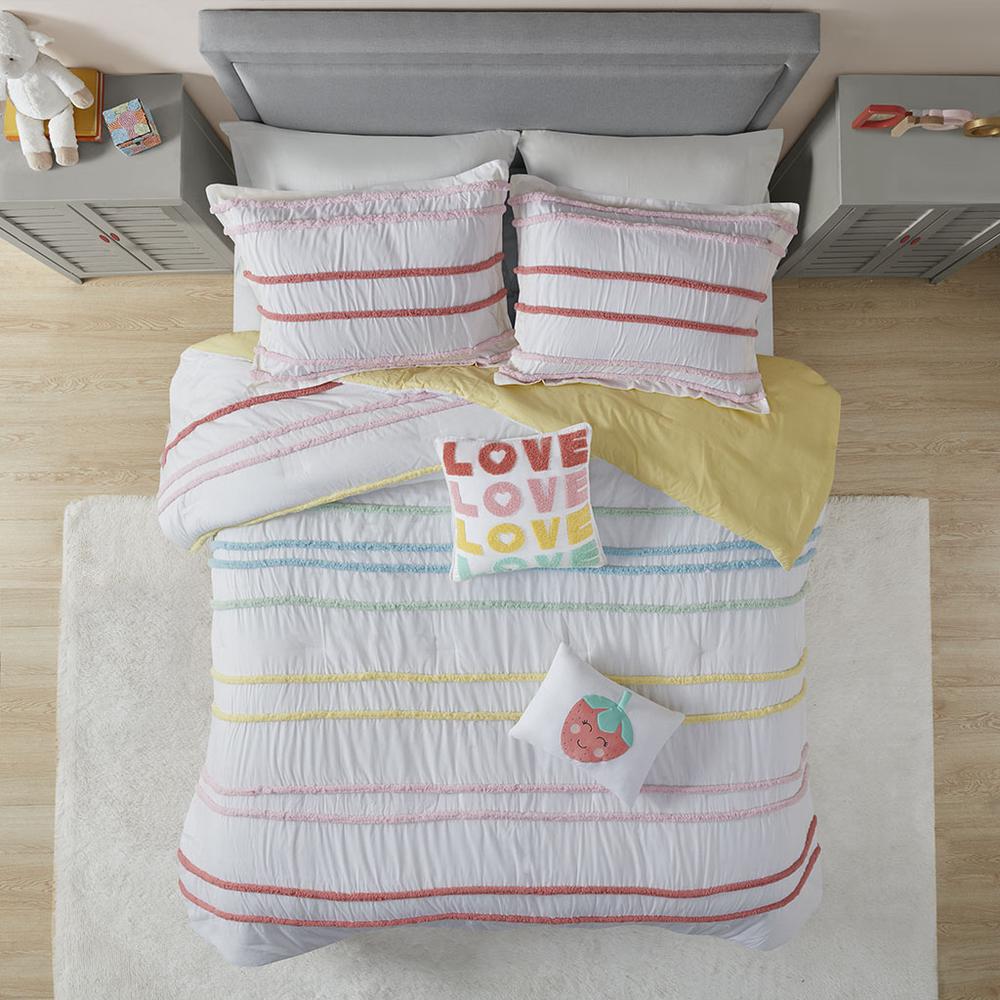 Cotton Comforter Set with Chenille Trim. Picture 4