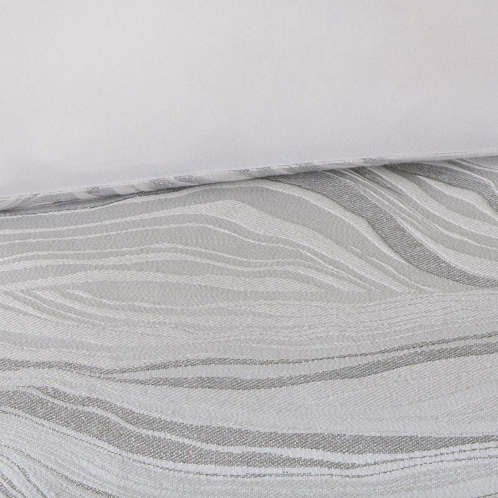 White Metallic Jacquard Comforter Set, Belen Kox. Picture 8