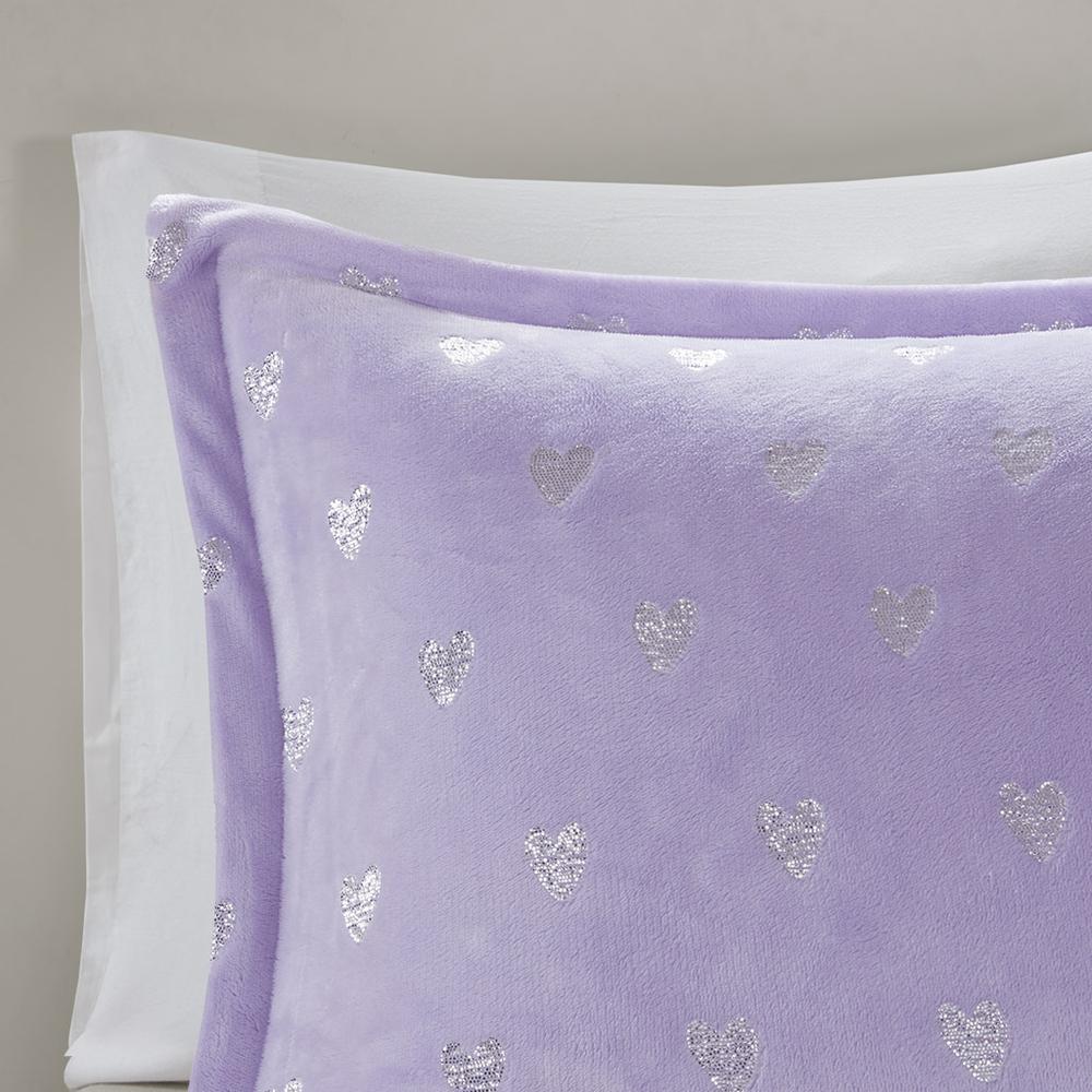 Rosalie Metallic Printed Plush Comforter Set, Belen Kox. Picture 4