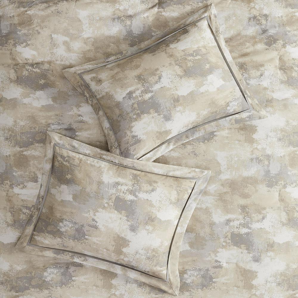 7 Piece Textured Cotton Blend Comforter Set. Picture 2