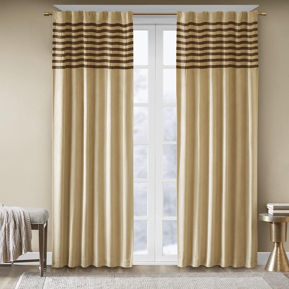 100% Polyester Microsuede Striped Panel Pair,WIN40-092. Picture 2
