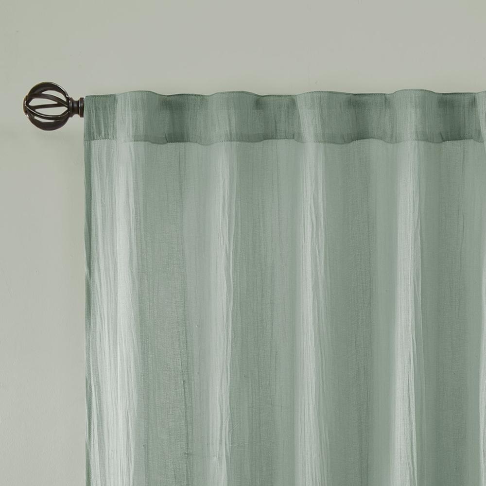 Solid Crushed Curtain Panel Pair. Picture 2