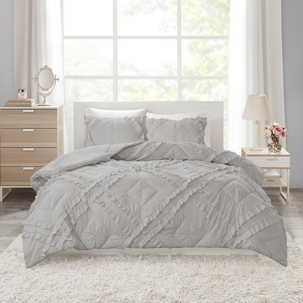 100% Polyester Coverlet Set With Ruffles,ID13-1642. Picture 5