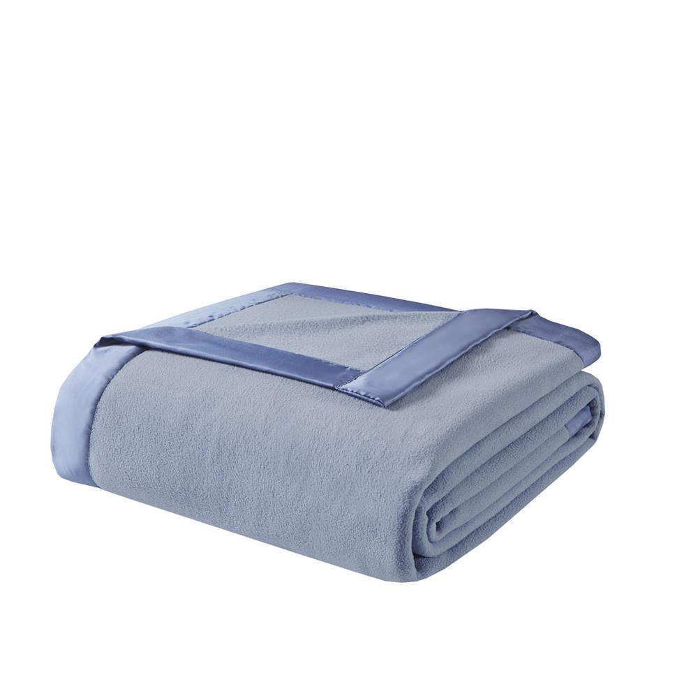 100% Polyester Knitted Micro Fleece Blanket w/ 2" Matte Satin Binding,BL51-0523. Picture 6
