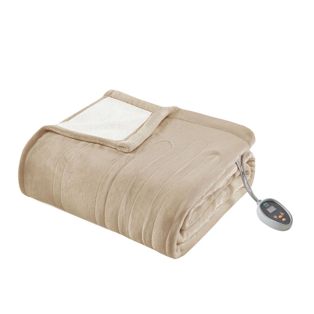 100% Polyester Solid Berber Heated Blanket with Bonus Automatic Timer, Belen Kox. Picture 1