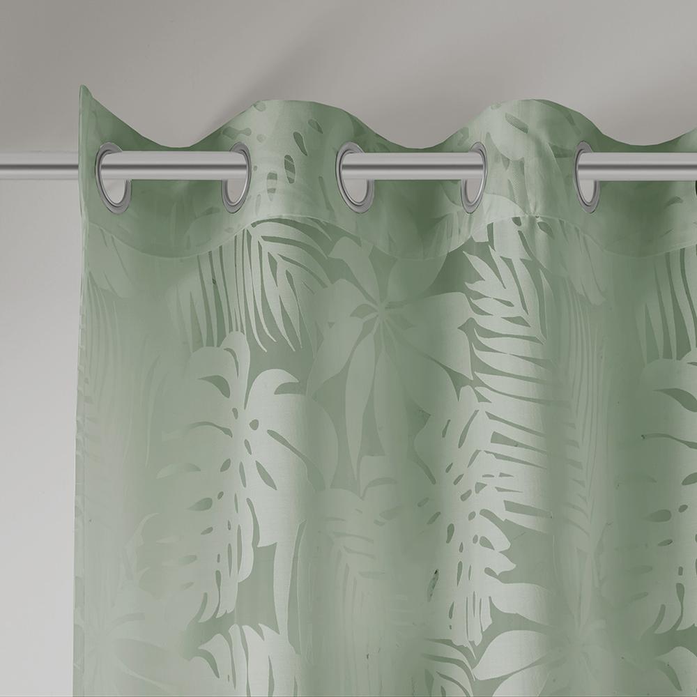 Palm Leaf Burnout Window Sheer. Picture 2