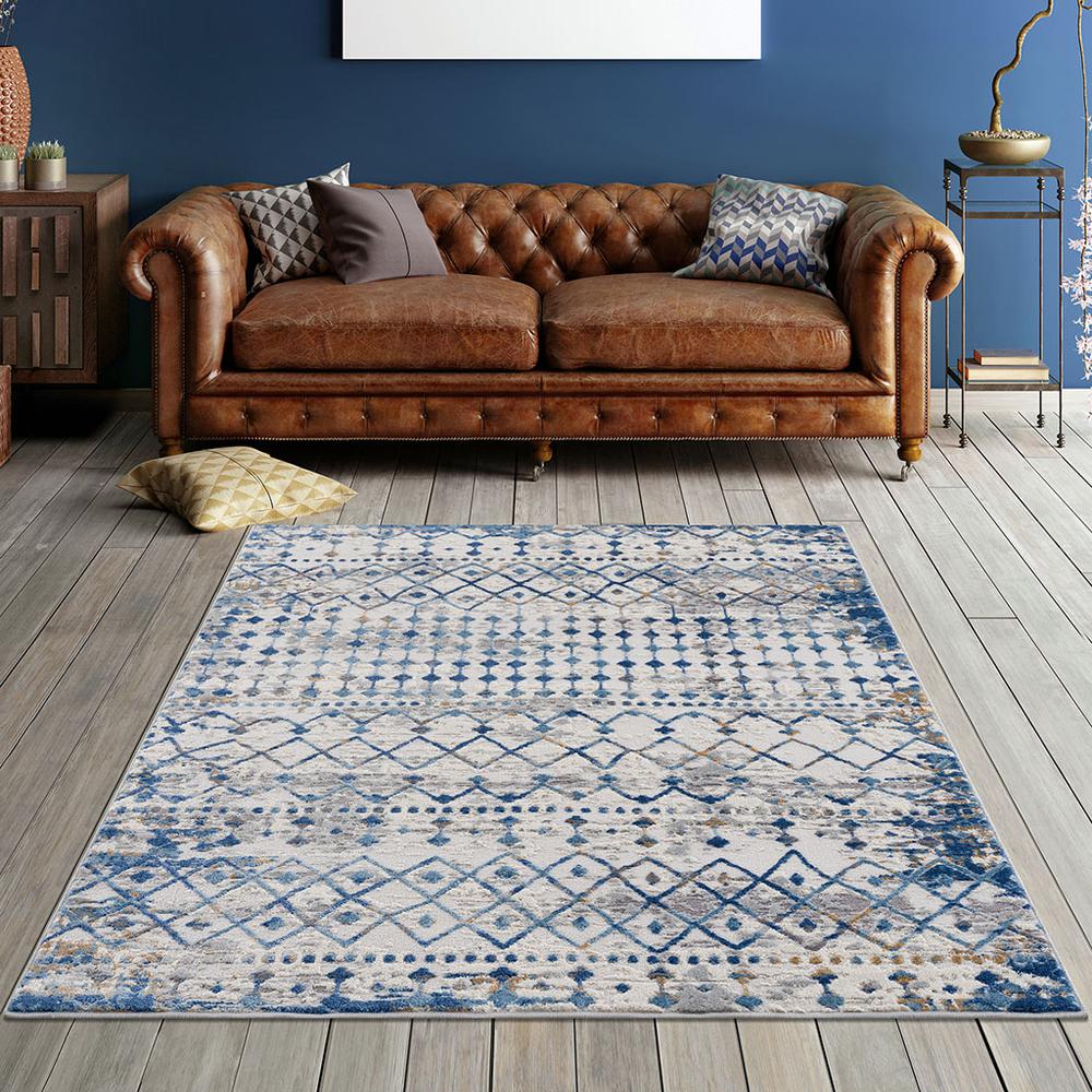 Moroccan Global Woven Area Rug. Picture 5