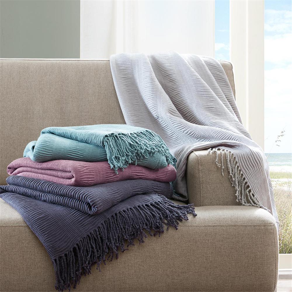100% Acrylic Ruched Throw,II50-721. Picture 1