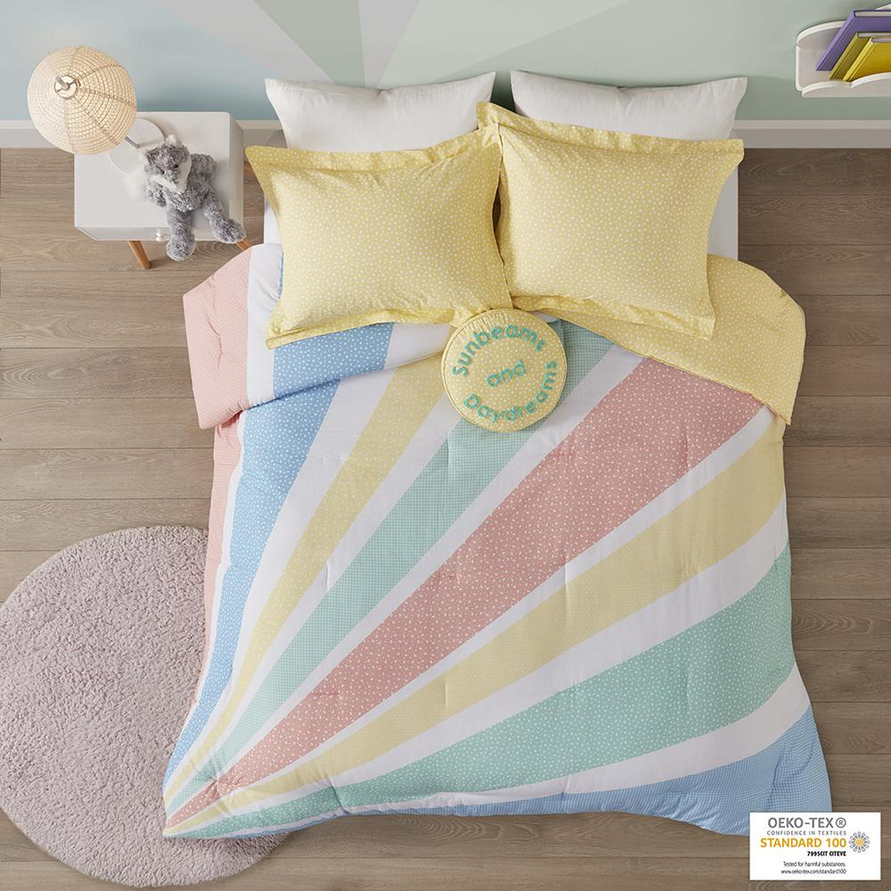 Rainbow Sunburst Reversible Cotton Comforter Set. Picture 4