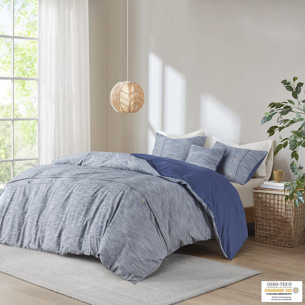 60% Organic Cotton 40% Cotton Comforter Cover Set W/ Removable Insert, LCN10-0098. Picture 1