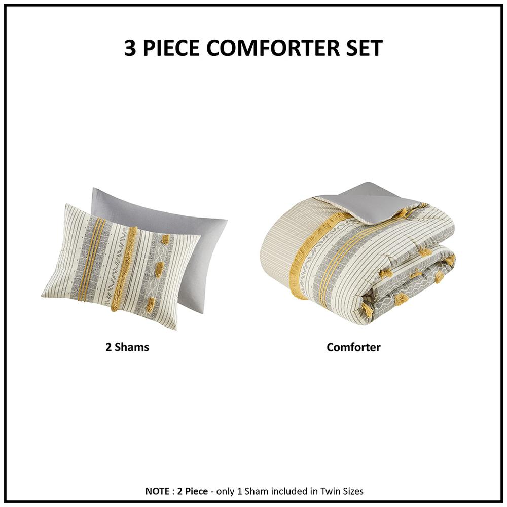 3 Piece Cotton Comforter Set. Picture 5