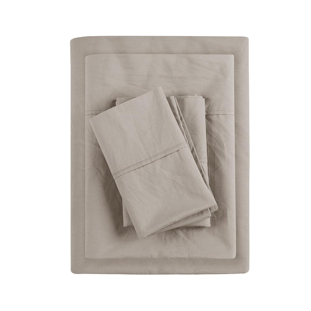 200 Thread Count Relaxed Cotton Percale Sheet Set. Picture 3