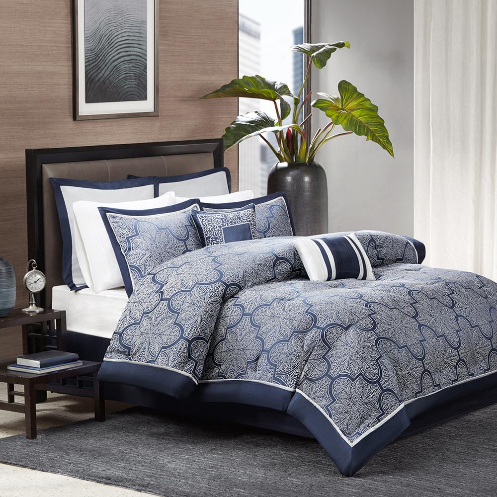 100% Polyester Jacquard 8-Pieces Comforter Set, Belen Kox. Picture 1
