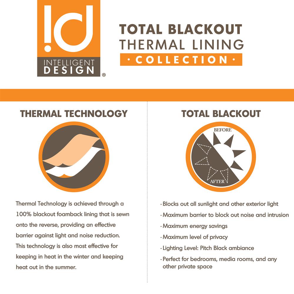 Total Blackout Metallic Print Grommet Top Curtain Panel. Picture 2