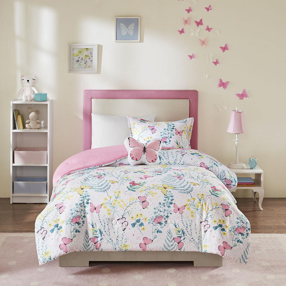 Printed Butterfly Comforter Set. Picture 2