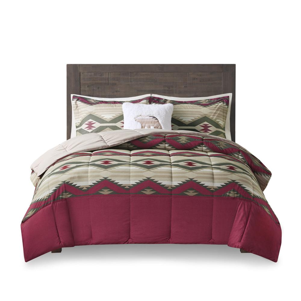 Down Alternative Comforter Set with Throw Pillow. Picture 1