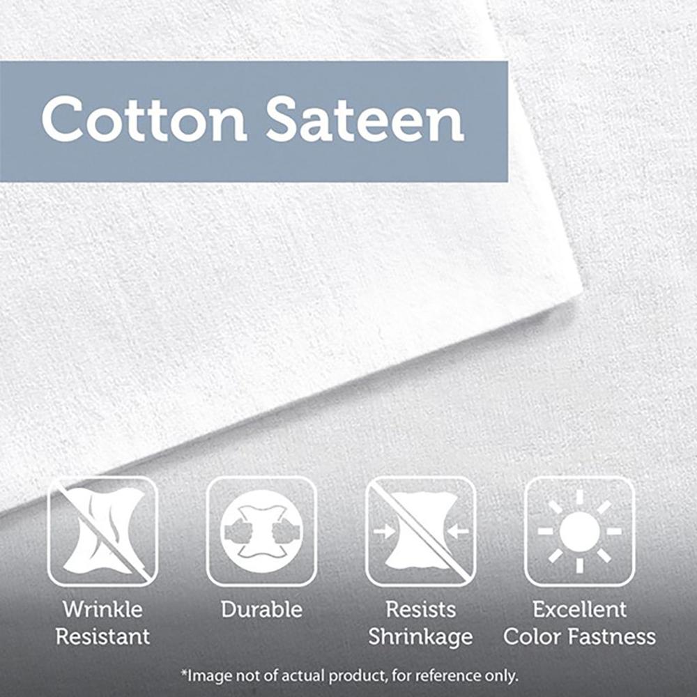 7 Piece Cotton Sateen Comforter Set. Picture 3