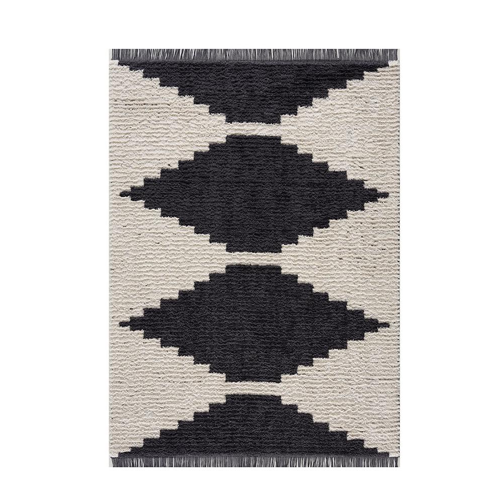 Black & Ivory Modern Area Rug. Picture 3