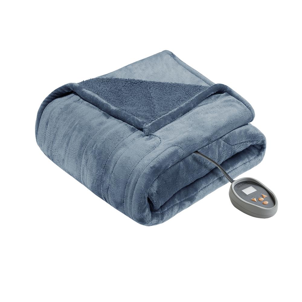 100% Polyester Solid Microlight Heated Blanket,BR54-0379. Picture 17