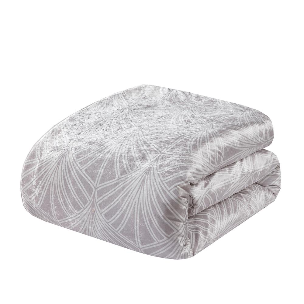 5 Piece Crushed Velvet Comforter Set. Picture 4