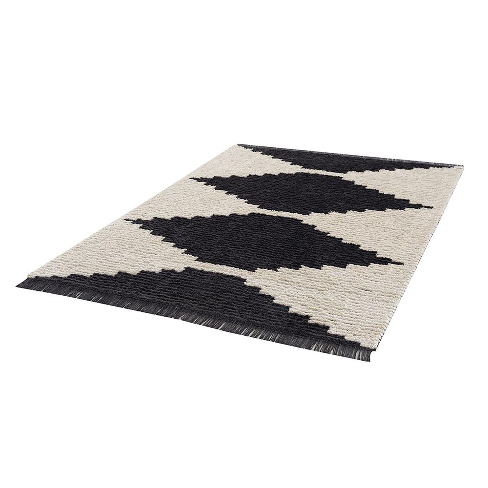 Black & Ivory Modern Area Rug. Picture 5