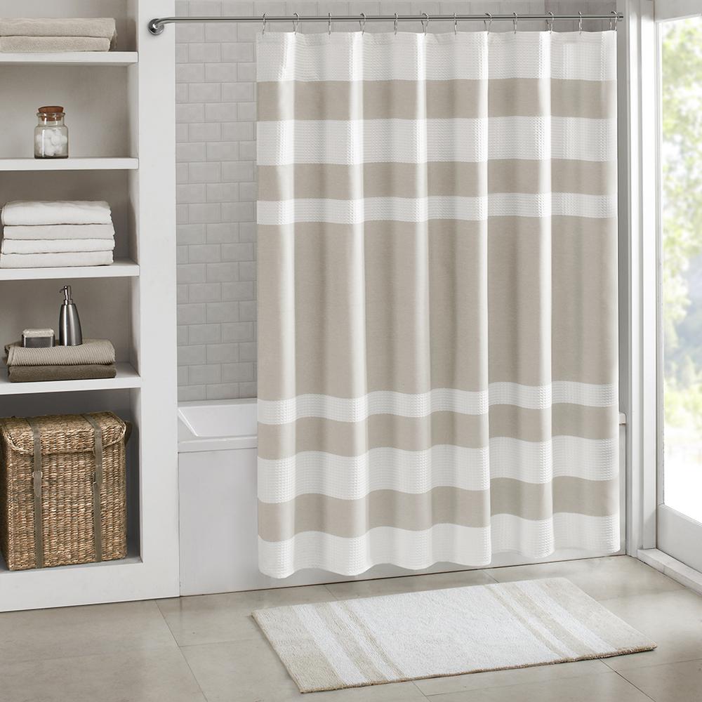 100% Polyester  Shower Curtain w/ 3M Treatment,MP70-4975. Picture 1