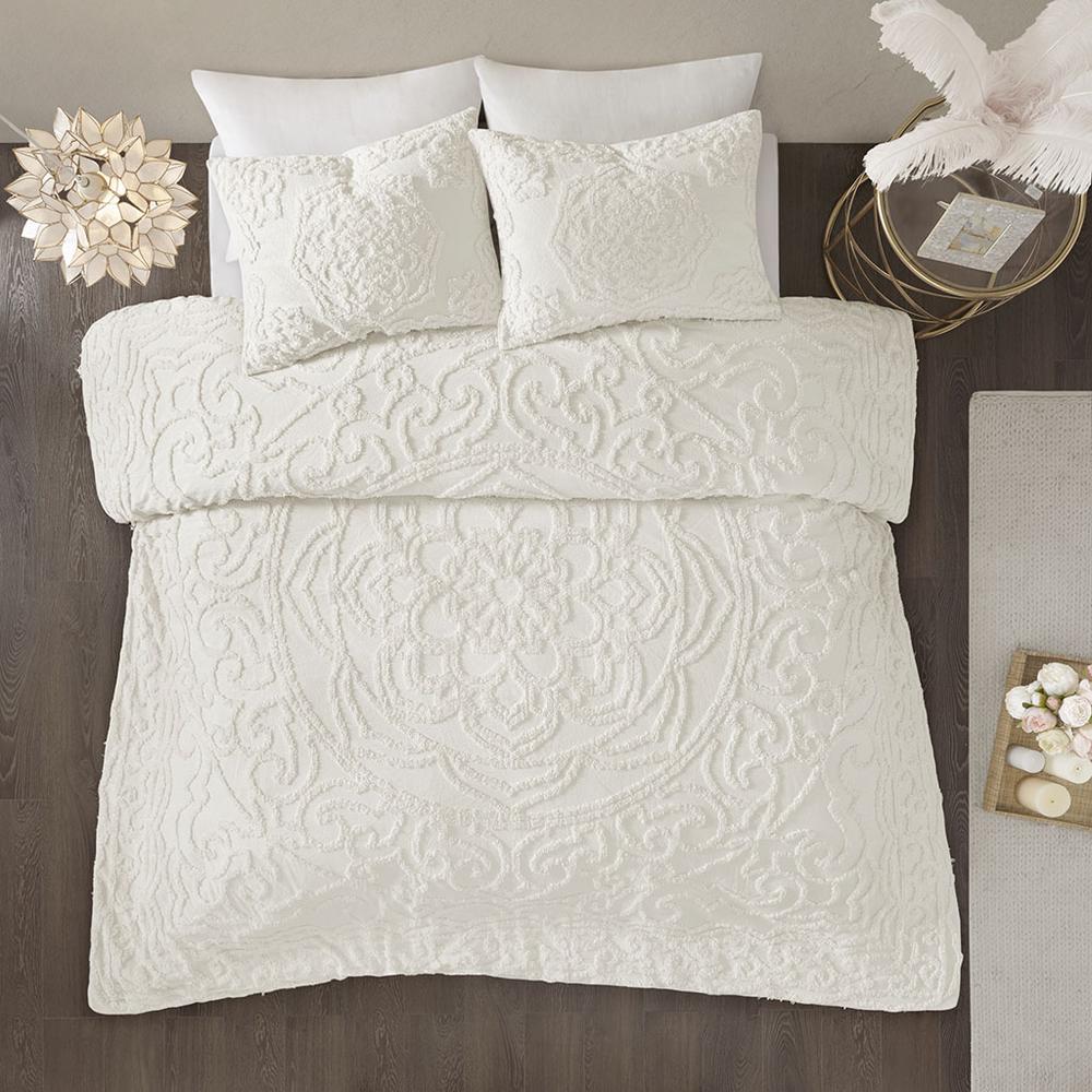 2 Piece Cotton Chenille Comforter Set. Picture 3