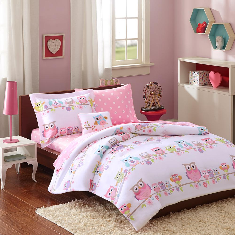 Owl Comforter Set with Bed Sheets. Picture 1