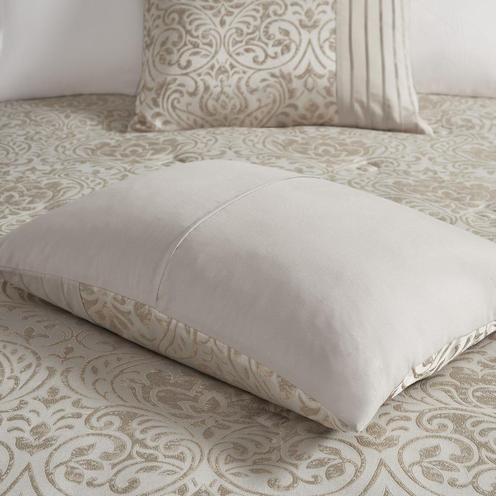 12 Piece Jacquard Comforter Set with Bed Sheets. Picture 1